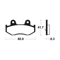 [BE281MSS] Brake Pads Suzuki Burgman 250 (04-06) 400 (01-06)