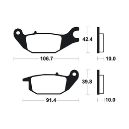 [BE284MA] Brake Pads Honda XLV Varadero 125 Rear