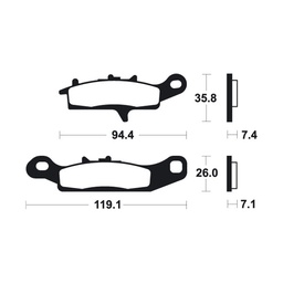 [BE301MO] Brake Pads Suzuki LT-V 700 Quadrunner