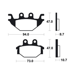 [BE310MOR] Pastillas de Freno Kymco 250 Urban Quad