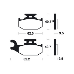 [BE316MO] Pastillas de Freno Yamaha Rhino