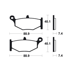 [BE333MR] Brake Pads Suzuki GSR 600/750/1000 Rear