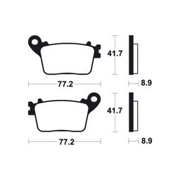 [BE334MR] Brake Pads Honda CBR 600/1000 Rear