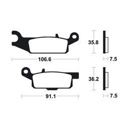 [BE349MO] Pastillas de Freno Yamaha Raptor Delantera