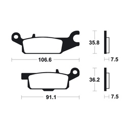 [BE350MO] Yamaha YFM Front Brake Pads