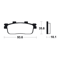 [BE363MSS] Kymco XCITING 250/300 Rear Brake Pads