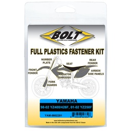 [BT-YAM-9802201] Kit Sujeción Plásticos YZF/WRF250(01-02) YZF426(00-02)