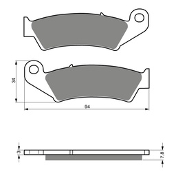 [GF004S33] Pastillas freno delantero HONDA CR250(87-94)