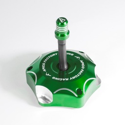 [AP-FUELCAP KAW 1 GN] ALLOY FUEL CAP KAWASAKI KX85 13-23, KX250 05-08, KX250F/450F 06-23, KX250XC/450XC 21-23 GREEN